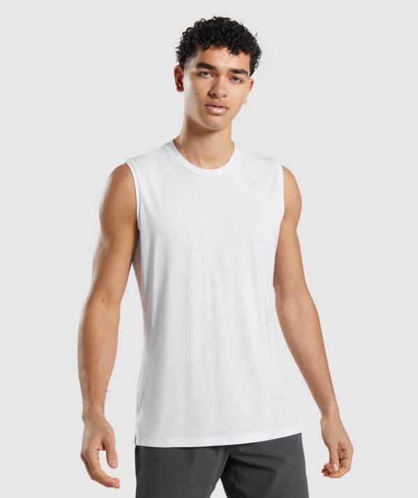Panske Tielko Gymshark Studio Amplify Biele | LZ3172064
